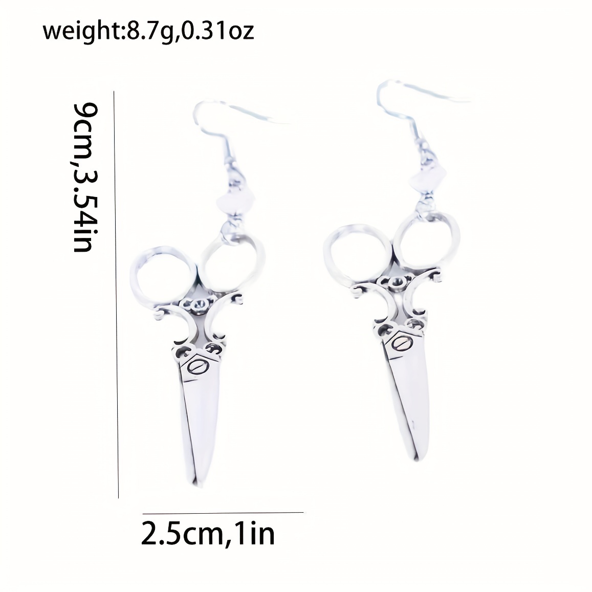 Women's Vintage Heart Scissors Earrings